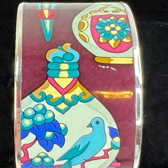 Hermes Extra Wide Bangle Enamel Bangle Size XS w/COA - Picture 3 of 10